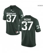 Women's Dante Razzano Michigan State Spartans #37 Nike NCAA Green Authentic College Stitched Football Jersey LF50C33SJ